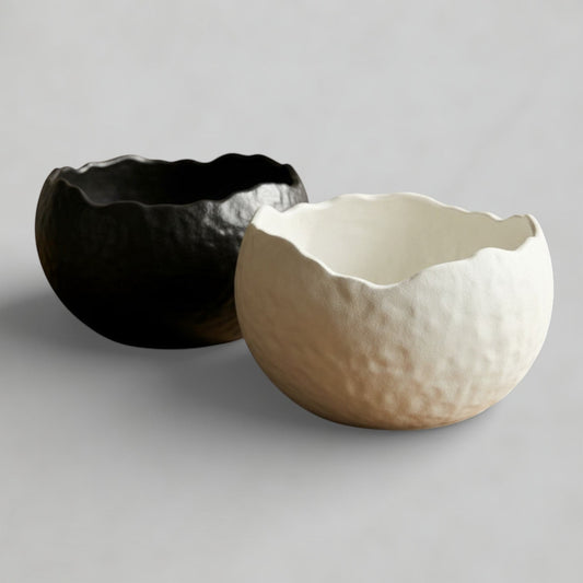 Cracked Edge Bowl (BLK/WHT)