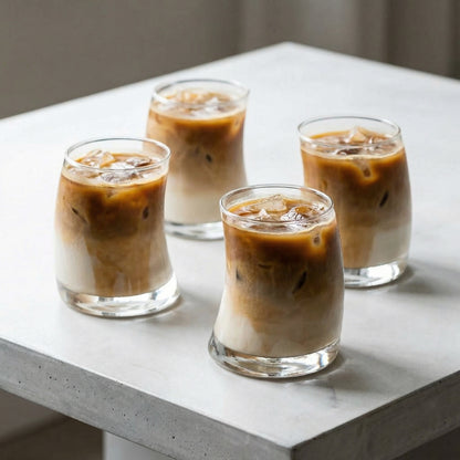 1pc Curved Glass Cup