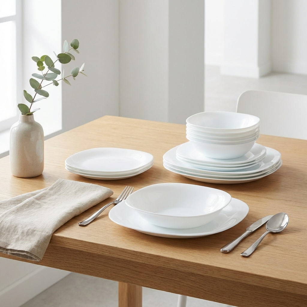 36pc WHT Dinnerware Set
