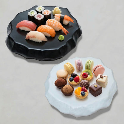 Stone-shaped Flat Plate (BLK/WHT)