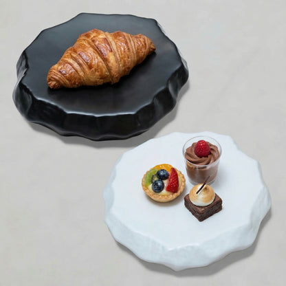 Stone-shaped Flat Plate (BLK/WHT)