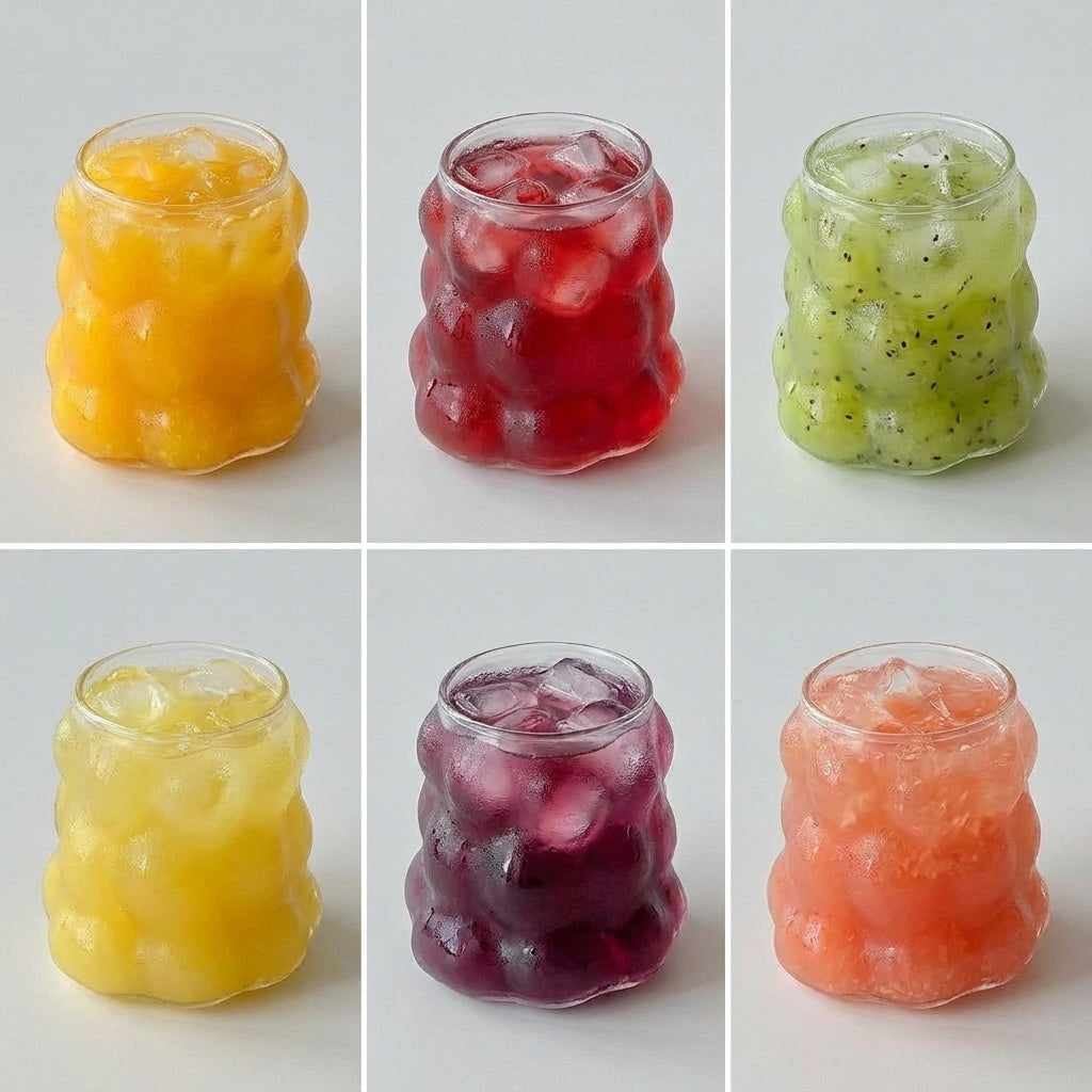 6pc Grape-Shaped Glass Cups
