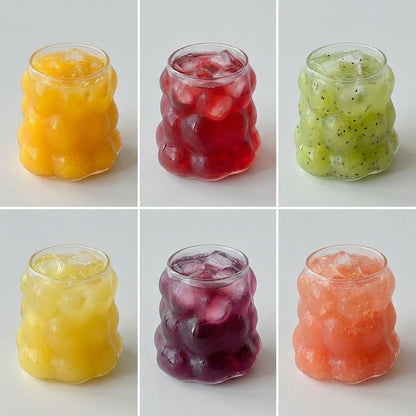 6pc Grape-Shaped Glass Cups