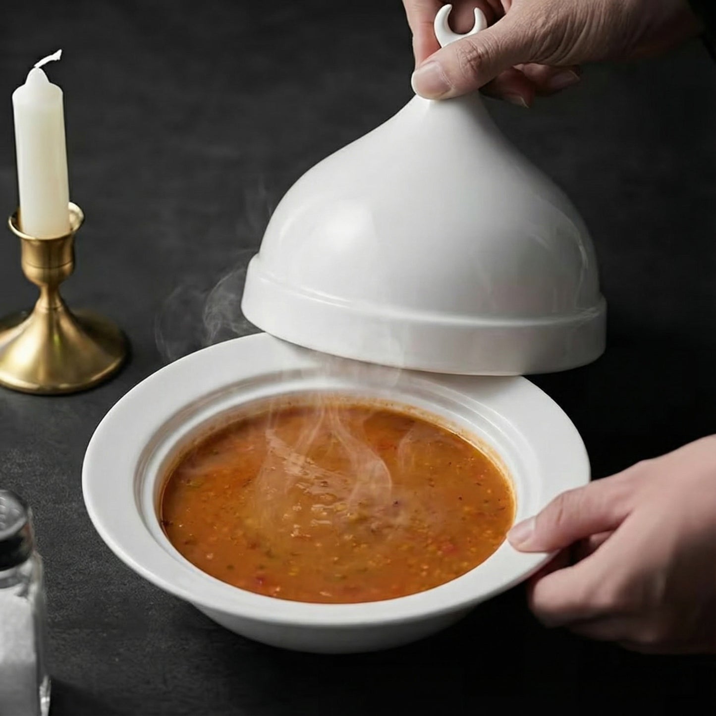Crescent Lid Serving Bowl