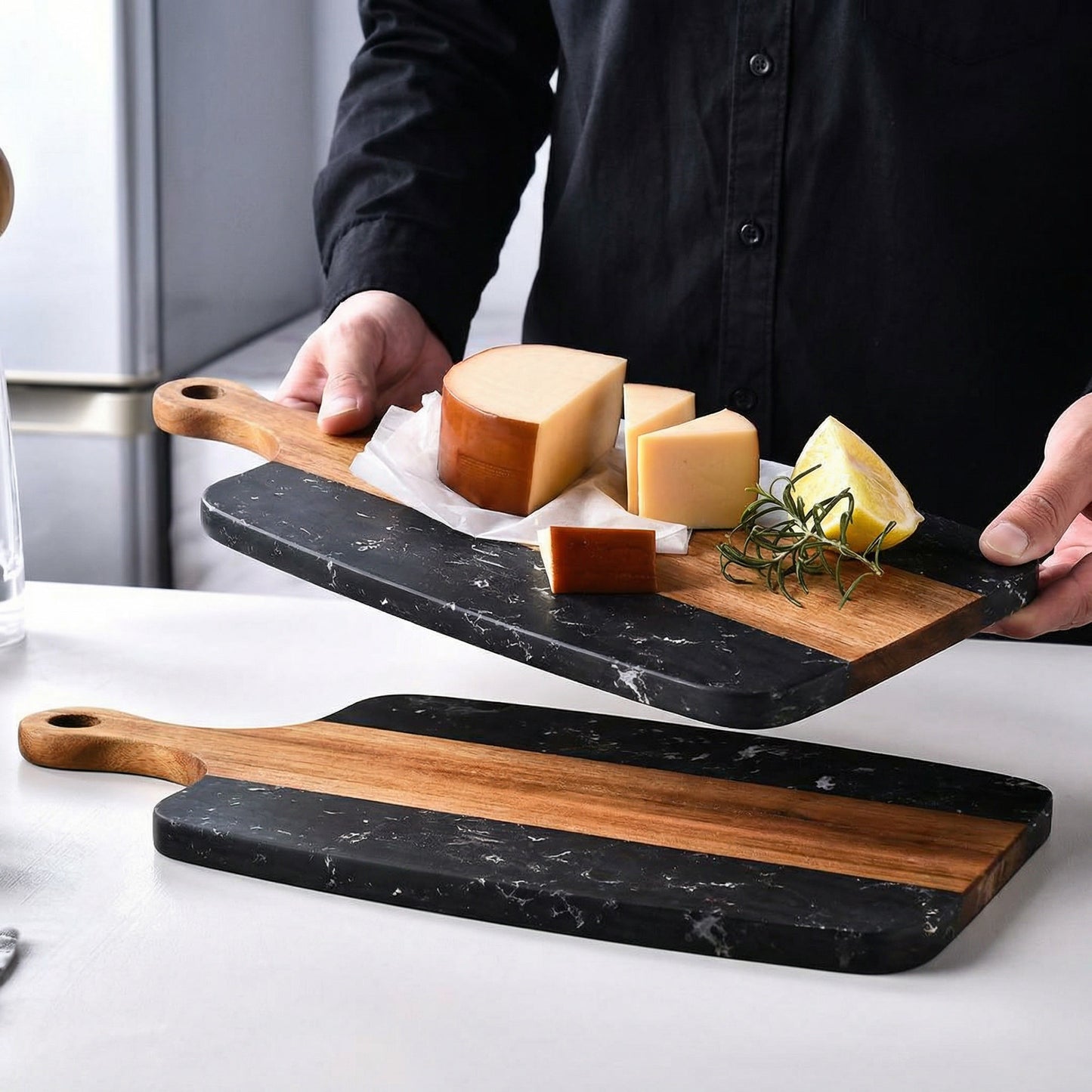 Acacia & Marble Board
