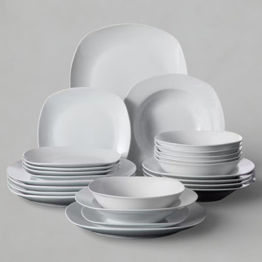 24pc WHT Dinnerware Set